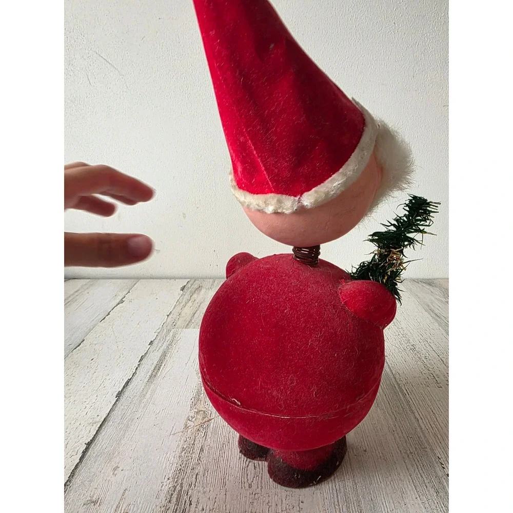 Antique German Santa bobblehead candy holder container AS IS paper mache